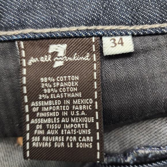 7For All Mankind Standard Straight Size 34 Buttonfly - Picture 6 of 9